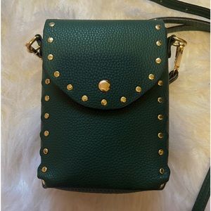 Emerald green crossbody purse